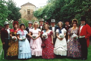 Biedermeier - Gruppe auf der Wiese